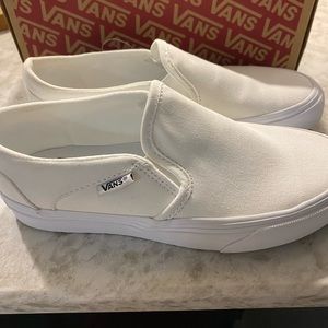 White Slip on Vans